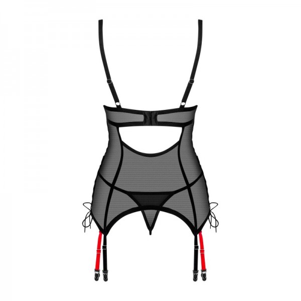 Guêpiere & string GLANDEZ -noir