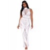 Robe bodystocking en résille et dentelle blanche