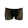 Boxer noir semi opaque avec un jeu de résille