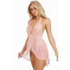 Body string rose champagne décolleté effet nuisette ouverte