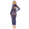 Ensemble 2 pièces top manches longues et robe bleu marine