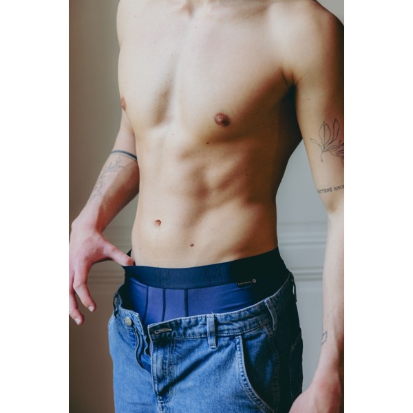 NAVY boxer coton haute qualité Loïc Henry