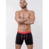 Boxer sport noir & bandes oranges hautes qualité LOIC HENRY