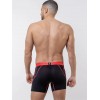 Boxer sport noir & bandes oranges haute qualité Loïc Henry