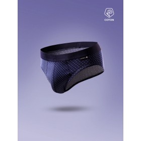 Slip bleu profond imprimé de haute qualité LOIC HENRY