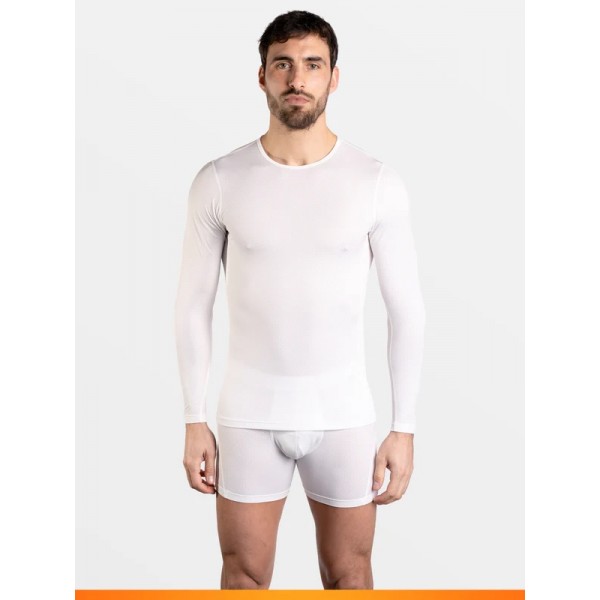 SPORT WHITE LONG SLEEVES haut de gamme LOIC HENRY