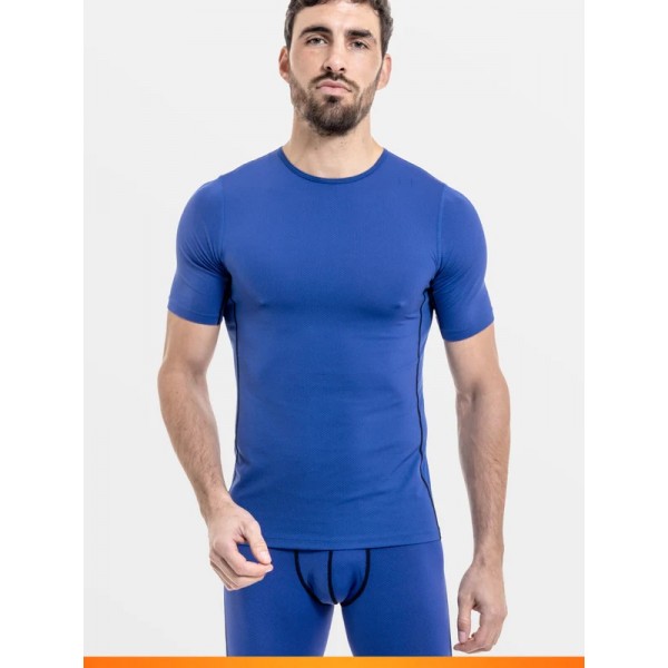 Tshirt ELECTRIC BLUE manches courtes haut de gamme LOIC HENRY