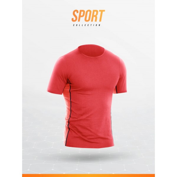Tshirt ROUGE manches courtes haut de gamme LOIC HENRY