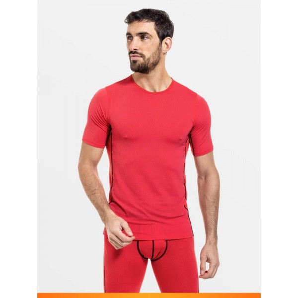 Tshirt ROUGE manches courtes haut de gamme Loïc Henry