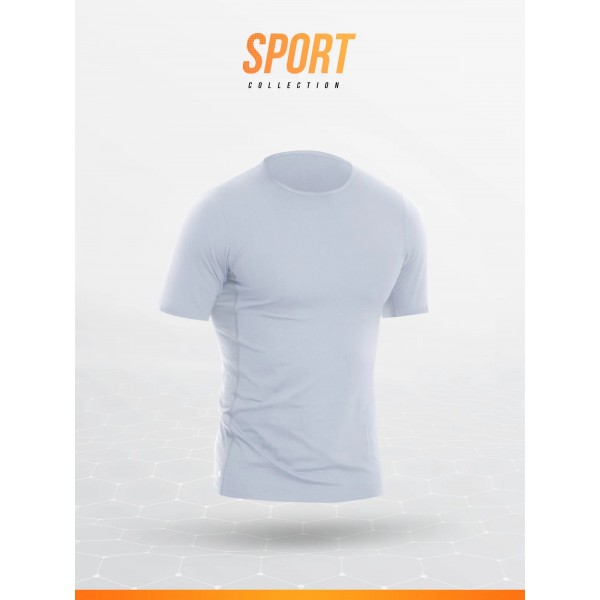 Tshirt GRIS clair manches courtes haut de gamme LOIC HENRY