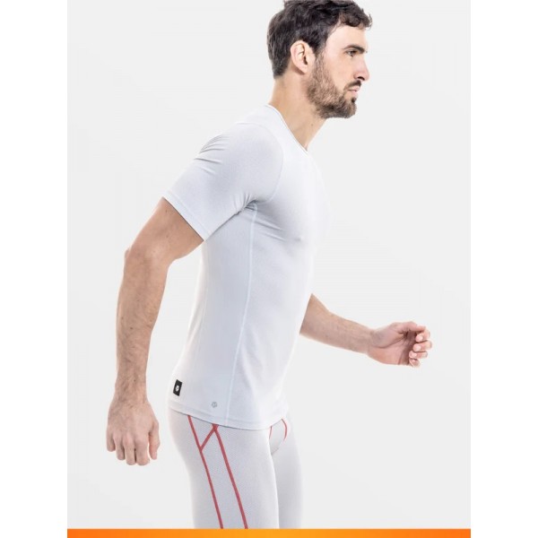 Tshirt GRIS clair manches courtes haut de gamme LOIC HENRY