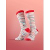 chaussettes imprimées façon canevas de rouge