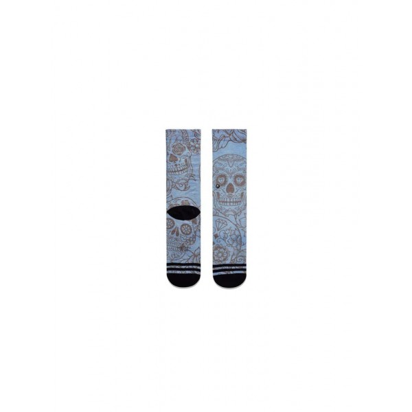 Chaussette audacieuse imprimée skull bleu