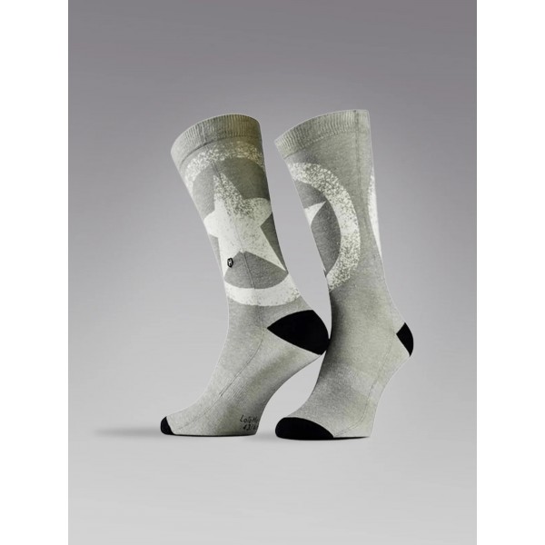 Chaussettes kaki star au motif militaire audacieux