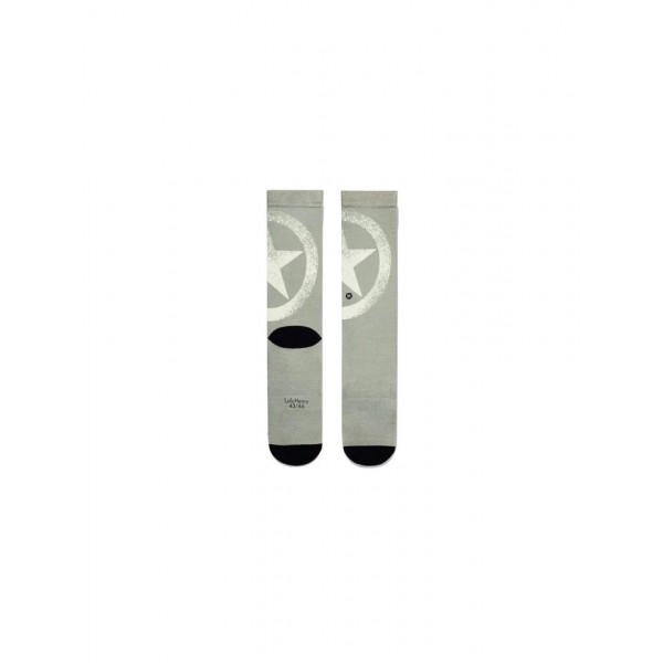 Chaussettes kaki star au motif militaire audacieux
