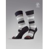 Chaussette longue bandes grises et noird