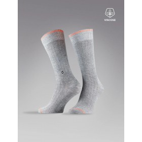 Chaussette grise à cotes