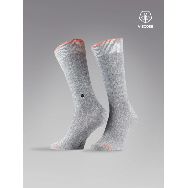 Chaussette grise à cotes