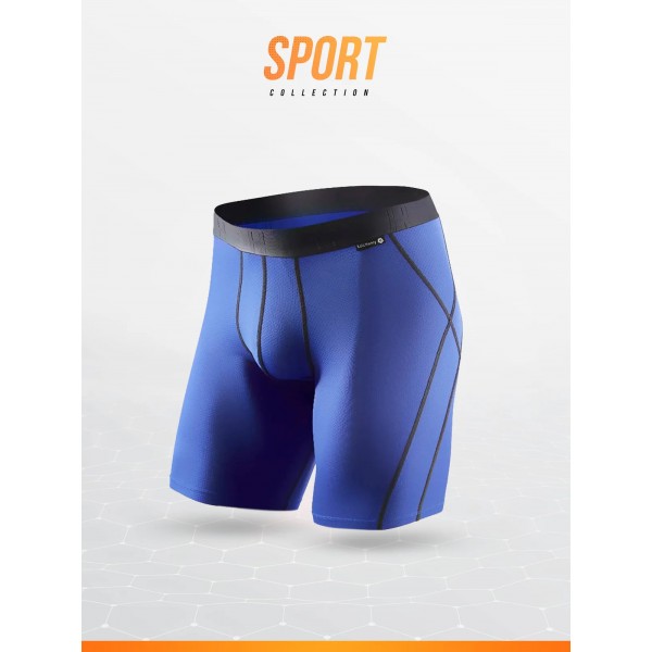 SPORT boxer long ROYAL BLUE  haut de gamme LOIC HENRY