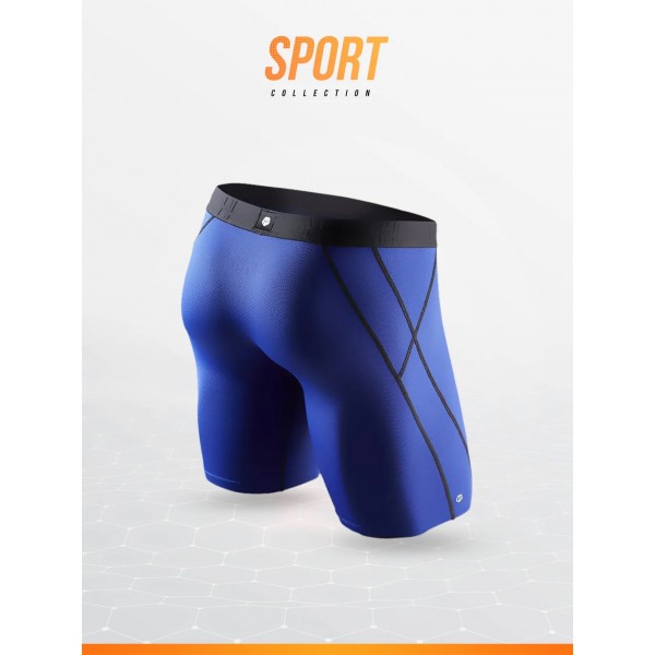 SPORT boxer long ROYAL BLUE  haut de gamme LOIC HENRY