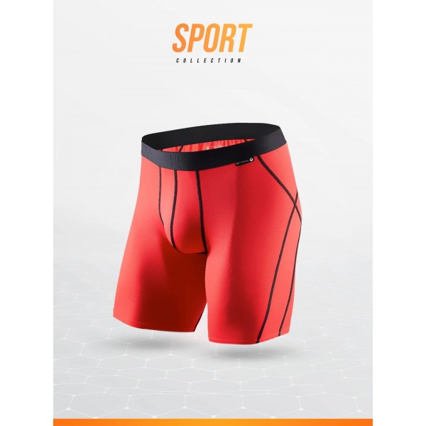 SPORT boxer long rouge  haut de gamme LOIC HENRY