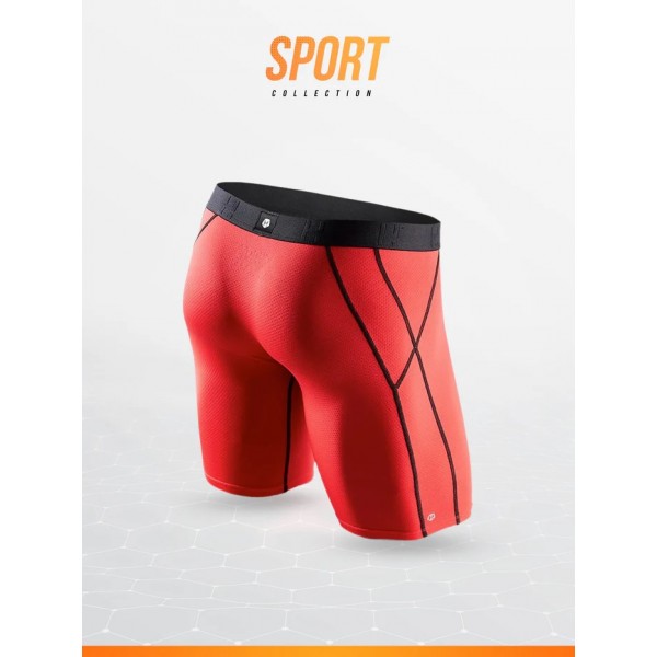 SPORT boxer long rouge  haut de gamme LOIC HENRY