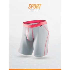 SPORT boxer long gris clair haut de gamme LOIC HENRY
