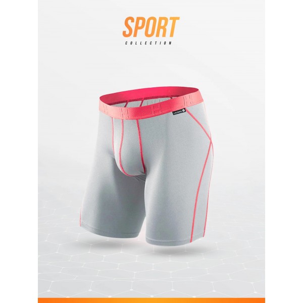 SPORT boxer long gris clair haut de gamme LOIC HENRY