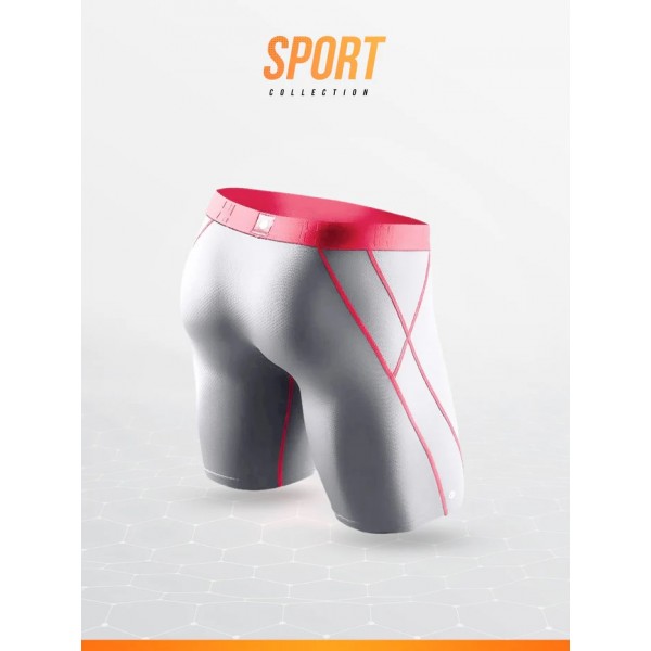 SPORT boxer long gris clair haut de gamme LOIC HENRY