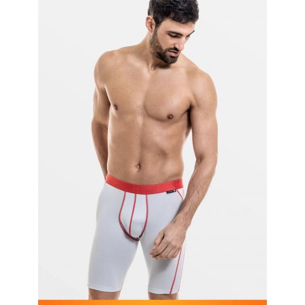 SPORT boxer long gris clair haut de gamme LOIC HENRY