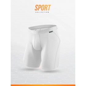 SPORT boxer long blanc haut de gamme LOIC HENRY