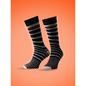 Chaussette lignée foncée imprimé jacquard Loïc Henry
