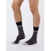 Chaussette lignée foncée imprimé jacquard Loïc Henry