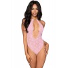 Body en dentelle rose dos nu