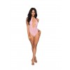 Body en dentelle rose dos nu