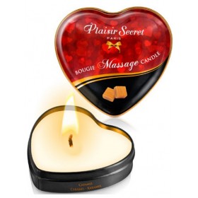 Mini bougie de massage caramel boîte coeur 35ml