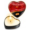 Mini bougie de massage caramel boîte coeur 35ml