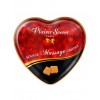 Mini bougie de massage caramel boîte coeur 35ml