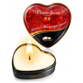 Mini bougie de massage noix de coco boîte coeur 35ml