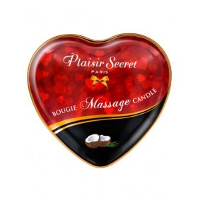 Mini bougie de massage noix de coco boîte coeur 35ml