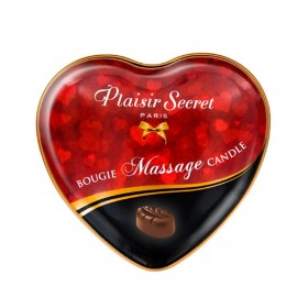 Mini bougie de massage au chocolat boîte coeur 35ml