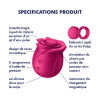 Stimulateur de clitoris rose par ondes de pression