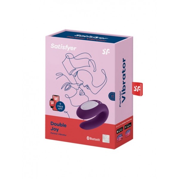 Stimulateur pour couple connecté violet Double JOY