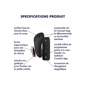 Stimulateur clitoridien connecté USB avec télécommande Little Secret Satisfyer - CC597253