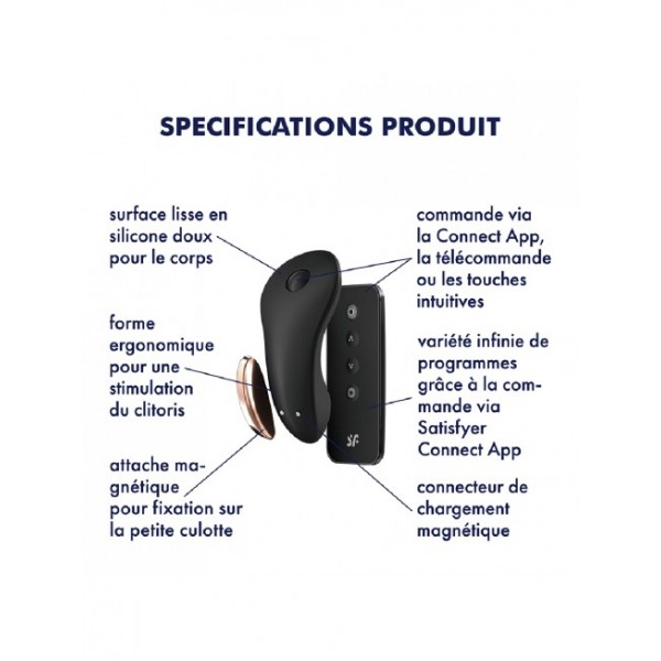 Stimulateur clitoridien connecté USB avec télécommande Little Secret Satisfyer - CC597253