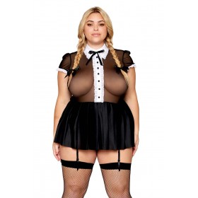 Costume sexy, grande taille, écolière gothique