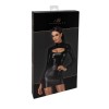Noir Handemade F369 Crossfire Mini Robe en maille et wetlook noir
