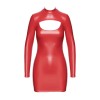 Noir Handemade F367 Bombshell Robe Moulante ouverte Red
