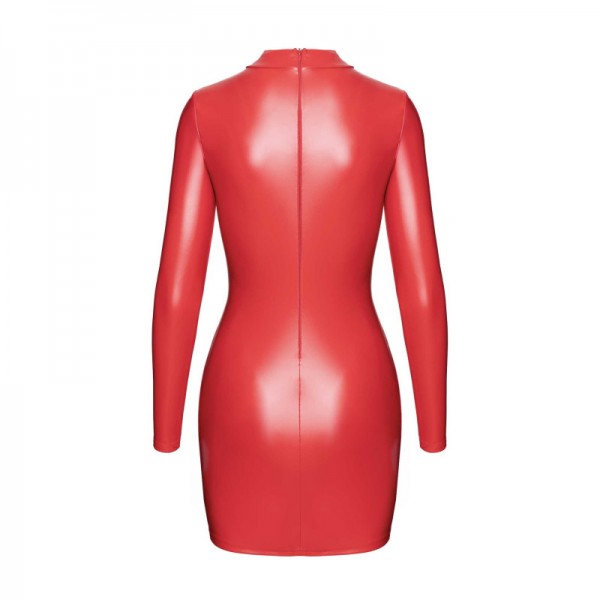 Noir Handemade F367 Bombshell Robe Moulante ouverte Red