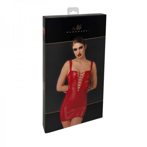Noir Handmade F364 Bombshell mini robe lacée red